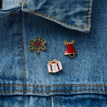 3pcs/set Merry Christmas Brooches Snowflake Tree Elk Socks Enamel Badge Small Brooch Women Fashion Party Jewelry  Xmas Gifts daiiibabyyy